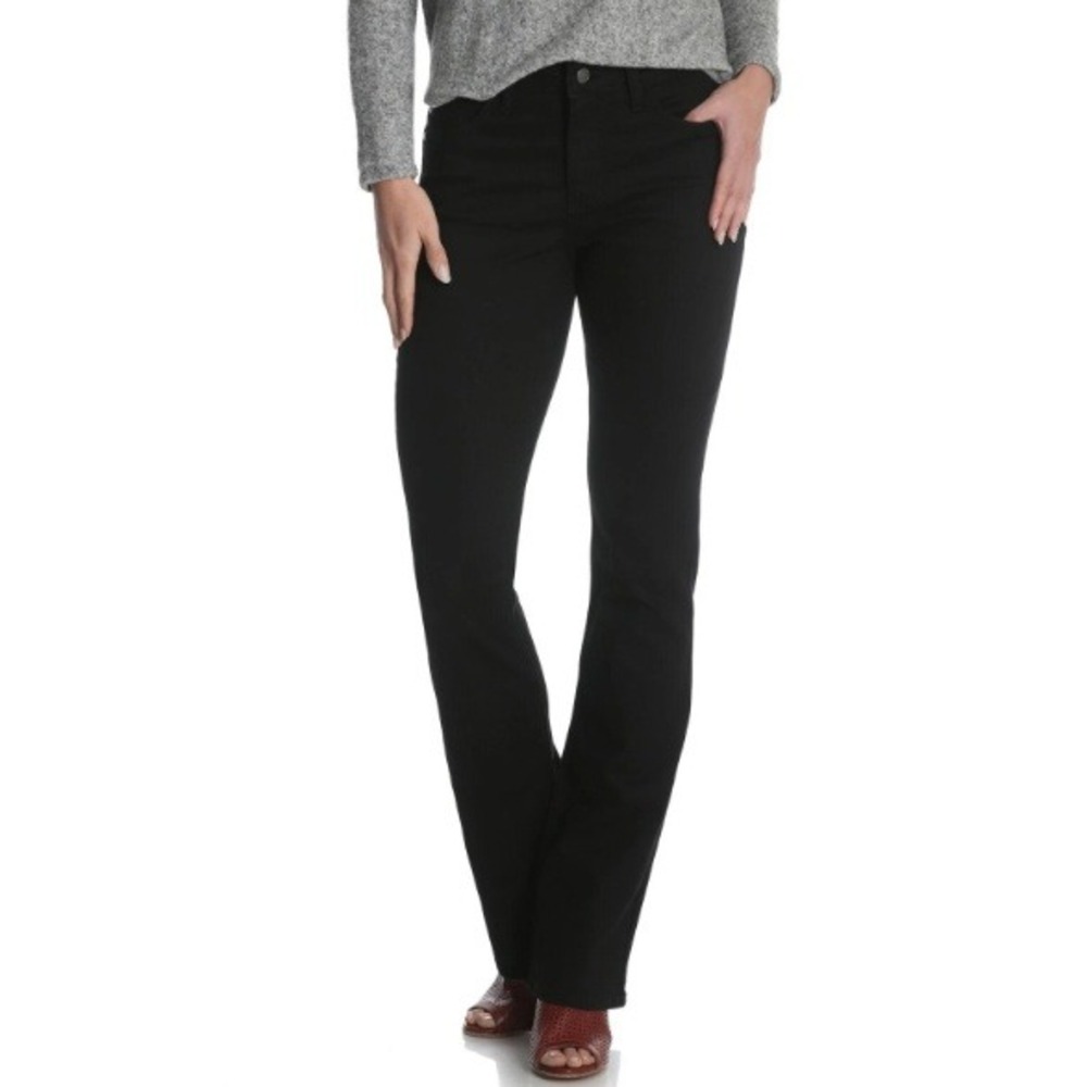 Lee Riders Women's Black Stretch Denim Legendary Midrise Bootcut Jeans Size 4M